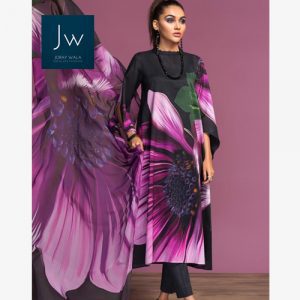 Nisha 3 Piece Printed Lawn 42001078 Summer Collection Purple And Black