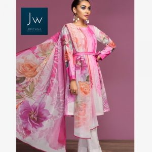Nisha 3 Piece Printed Lawn 42001075 Summer Collection Pink