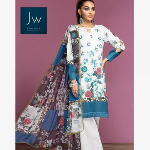 Nisha 3 Piece Printed Lawn 42001080 Summer Collection White