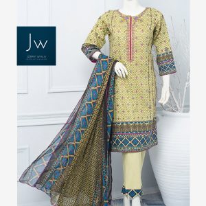 J. 3 Piece Printed Lawn Suit JL 4 joray wala
