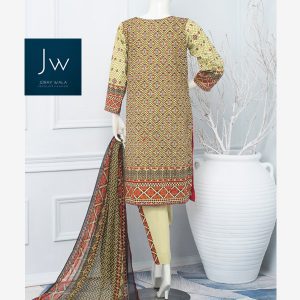 J. 3 Piece Printed Lawn Suit JL 5 joray wala