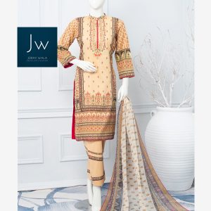 J. 3 Piece Printed Lawn Suit JL 6 joray wala