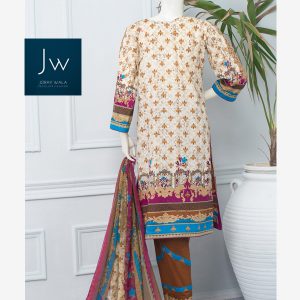 J. 3 Piece Printed Lawn Suit JL 7 joray wala
