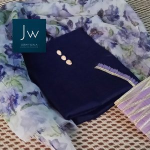 Exclusive Raw Silk Organza Purple and Blue 001 joraywala
