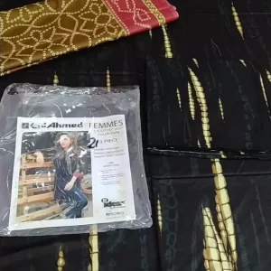 Gul Ahmed linen Black And Golden 005
