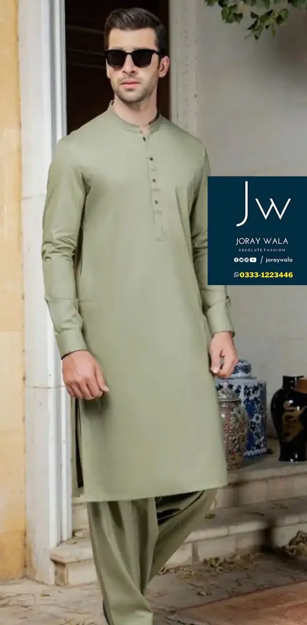 Men Shalwar Kameez Green 003