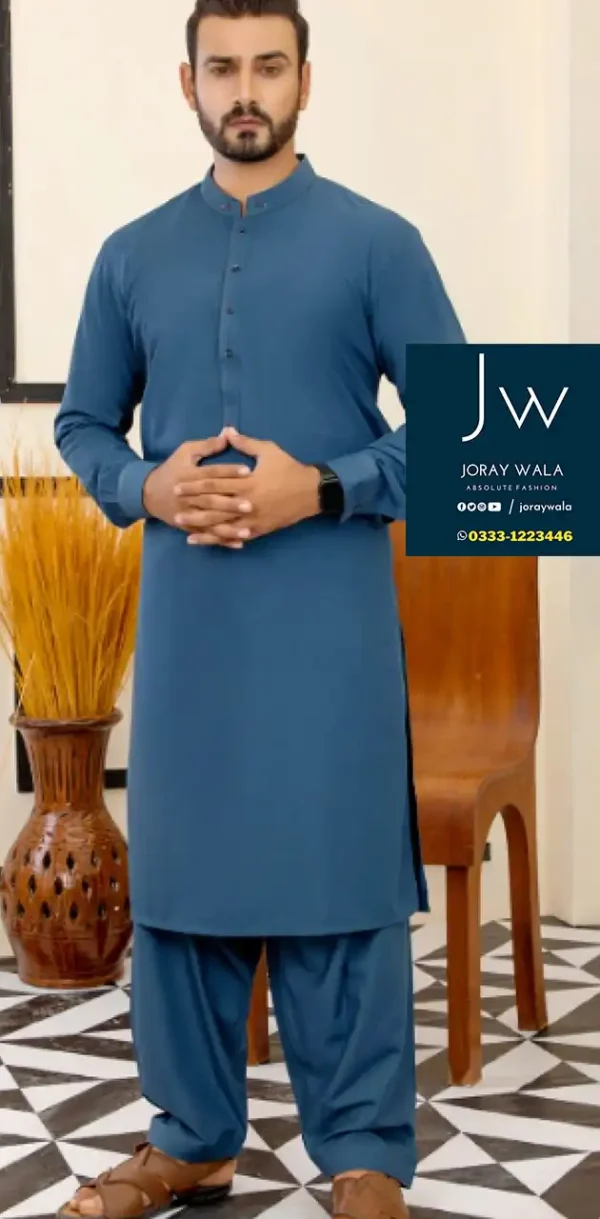 Men Shalwar Kameez Blue 006