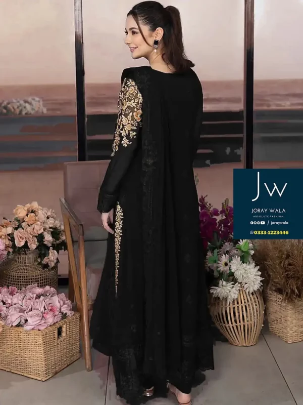 Party wear Azure black embroidery 2023