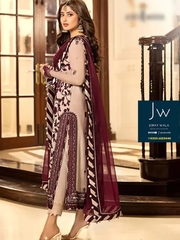 Party wear Asim jofa Embroidered Jhilmil 23 Master Copy
