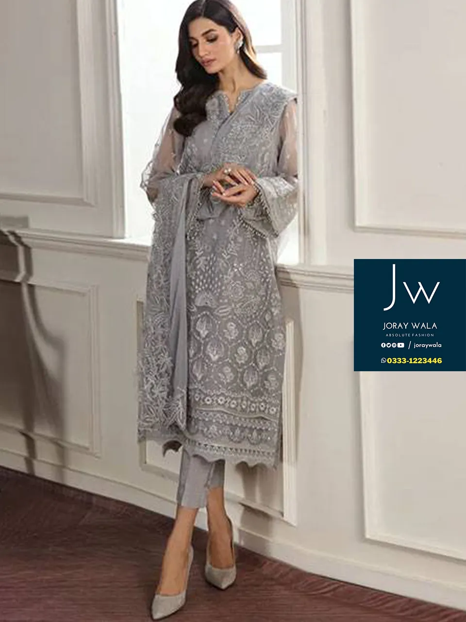 Partywear embroidered Fancy suit 24