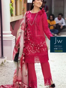 Aiza Khan wearing a floral Partywear fancy Luxury Lawn MQ21L MML-04 by Mushq available at joraywala