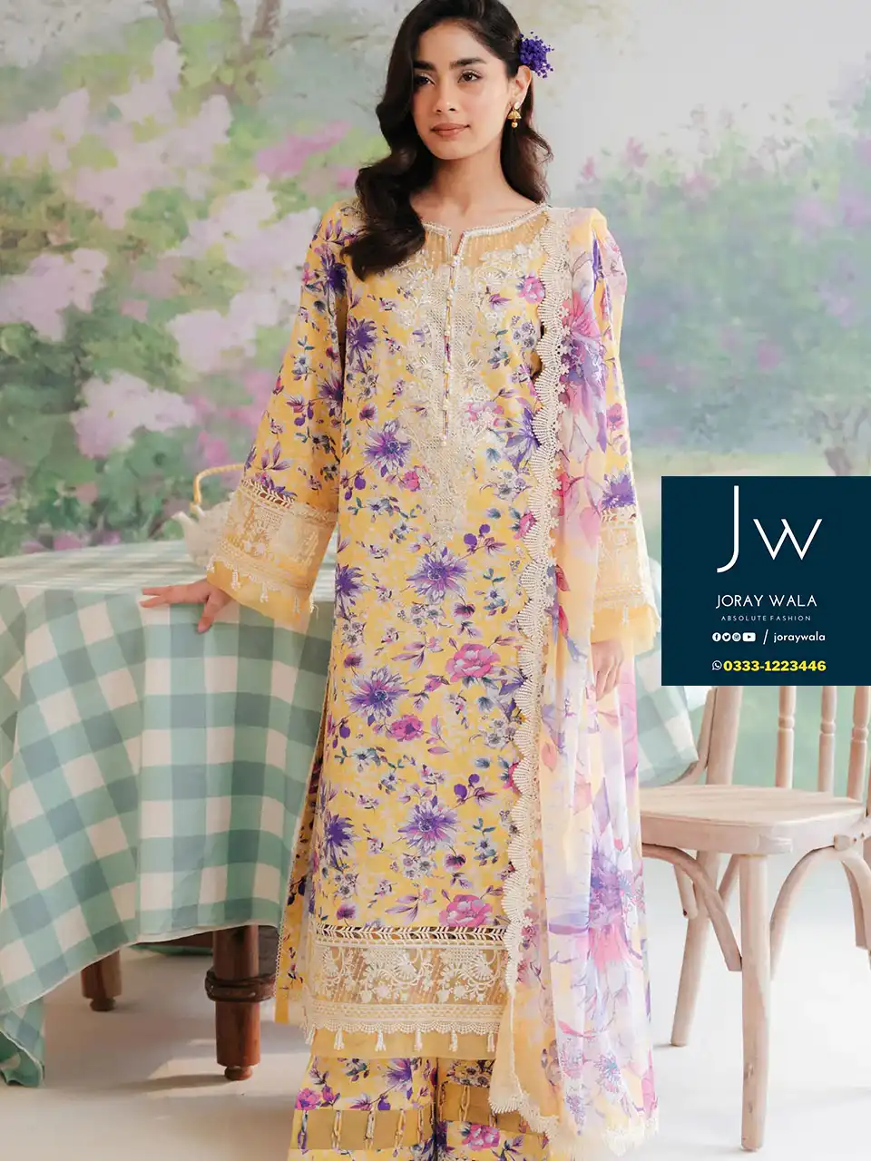 Partywear Fancy Lawn Tuscany AL-24-V1-01 Mastercopy available with free delivery at joraywala