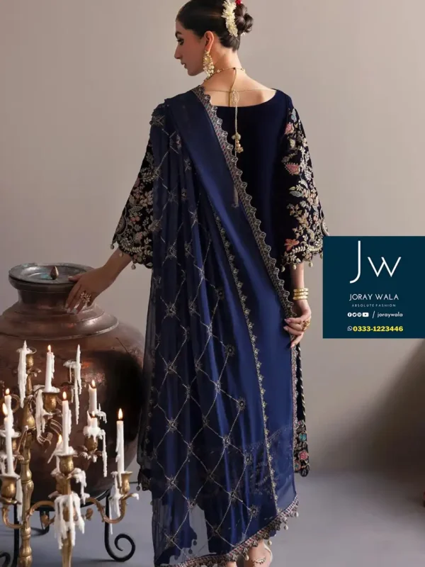 Party wear Fancy 3pcs suit Mastercopy with free delivery available at joraywala
