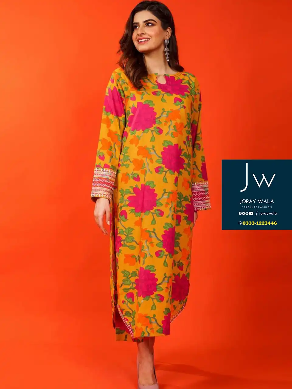 Digital Printed Swiss Lawn D17 with organza dupatta. free delivery available at joraywala