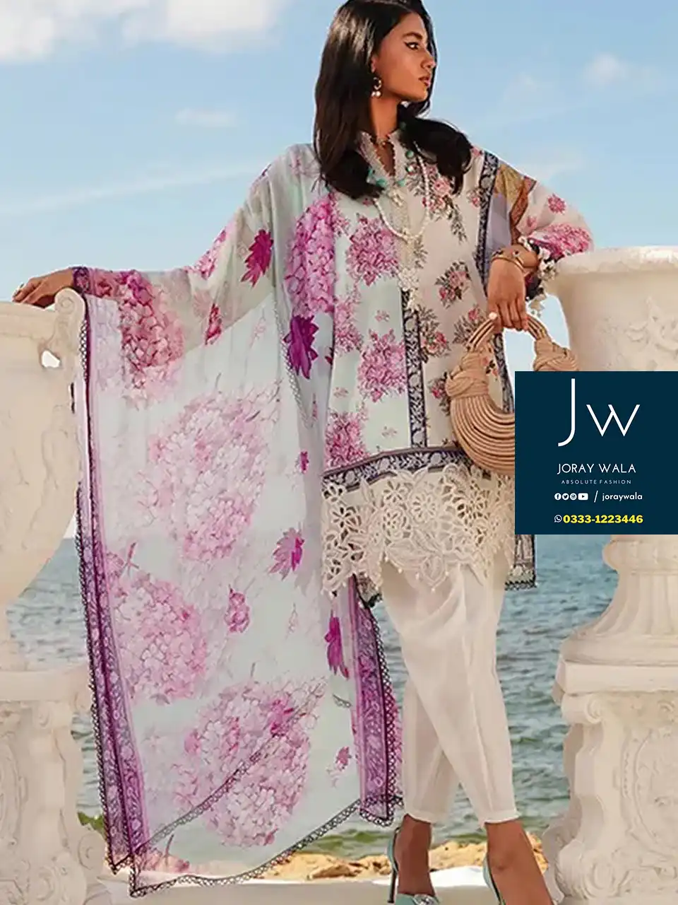 Party wear fancy Lawn Master Copy M241 003B 24 with free delivery available at joraywala