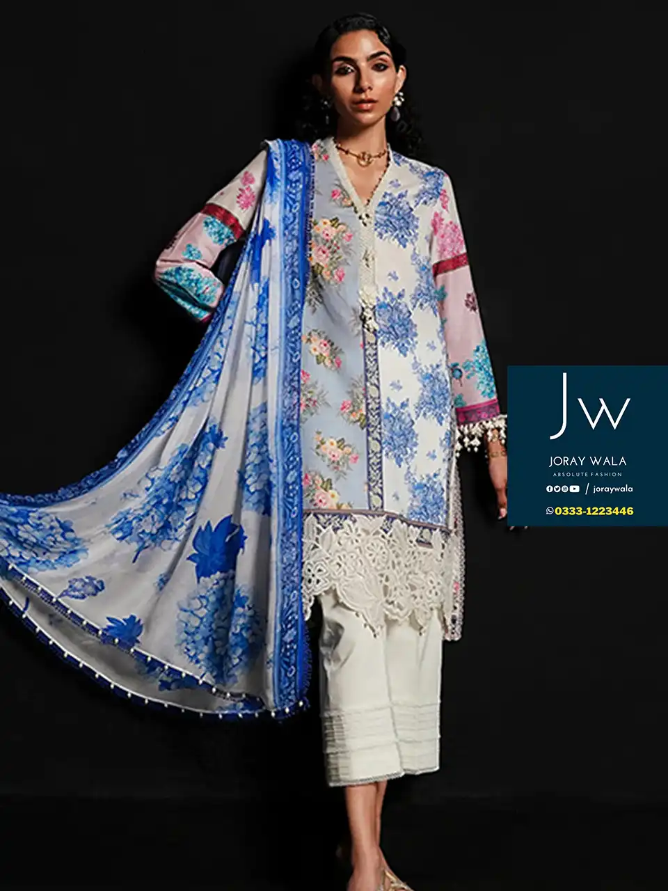 Party wear fancy Lawn Master Copy M241 003A 24 with free delivery available at joraywala