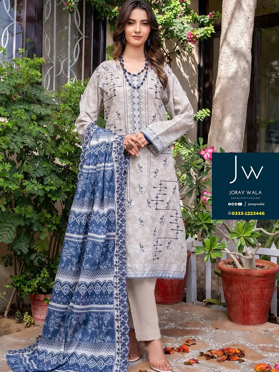 Zesh Cutwork Embroidered Lawn 2024 D10 by Zesh Textile available with free delivery at joraywala