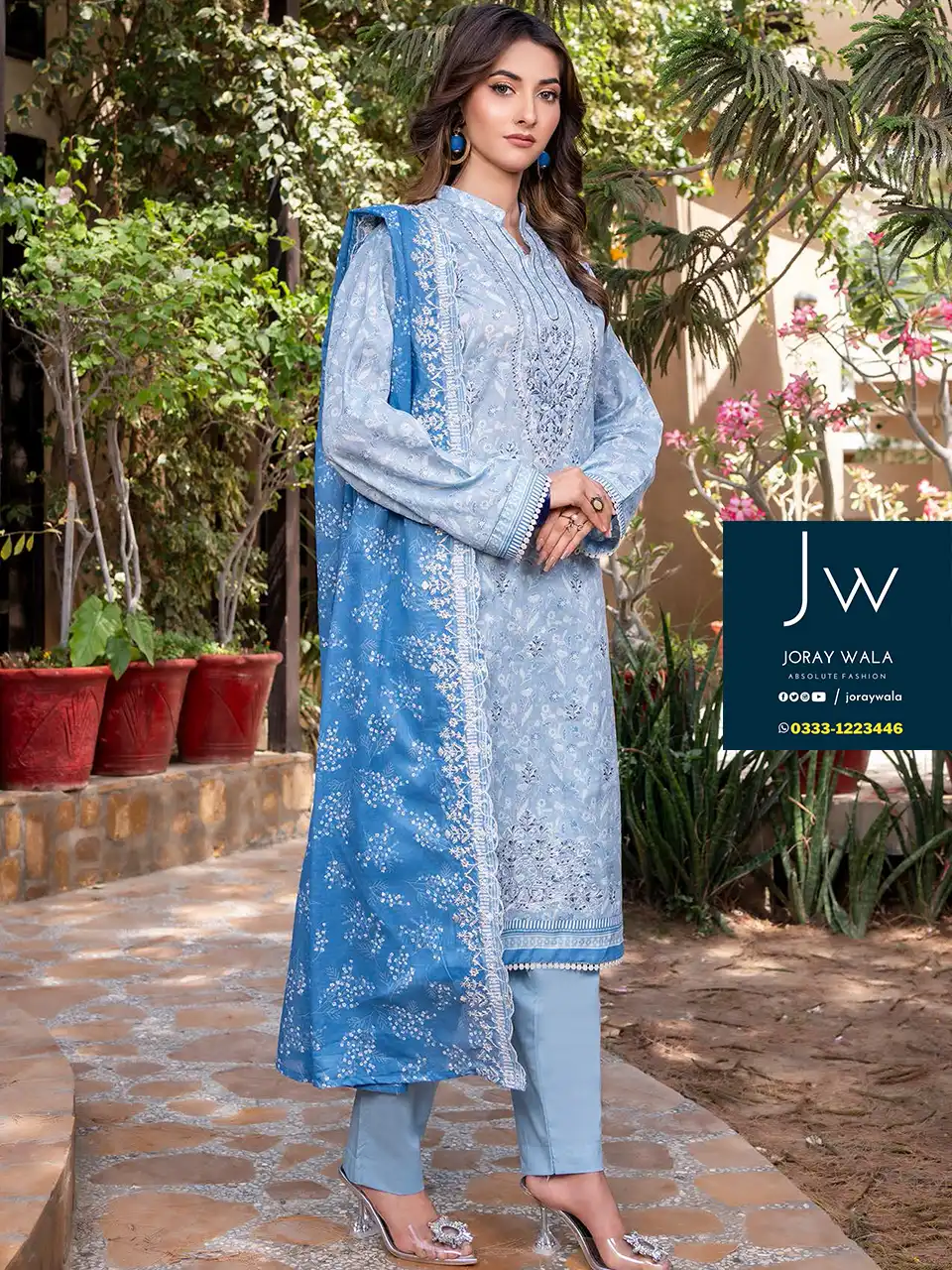 Zesh Cutwork Embroidered Lawn 2024 D2 by Zesh Textile available with free delivery at joraywala