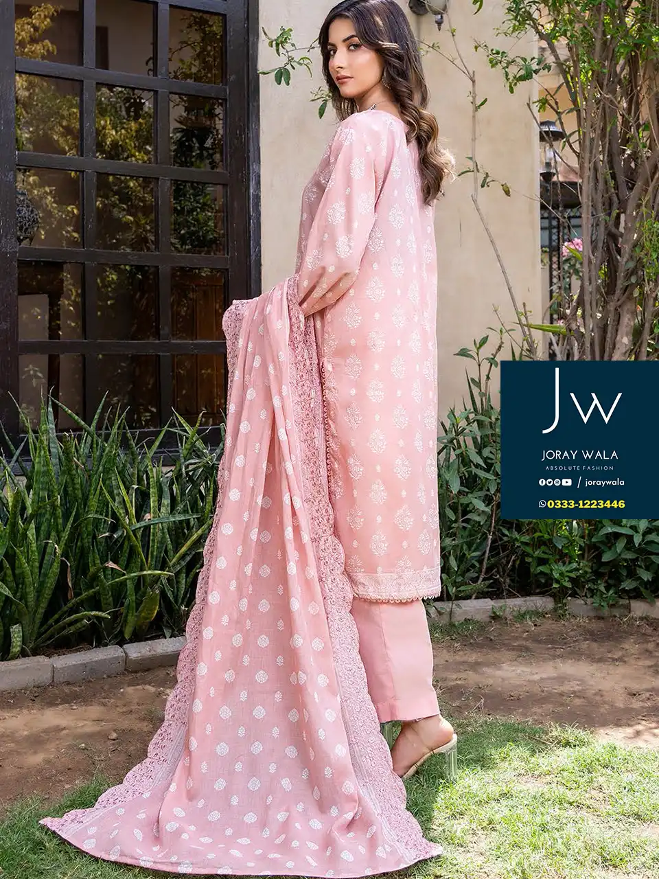 Zesh Cutwork Embroidered Lawn 2024 D4 by Zesh Textile available with free delivery at joraywala