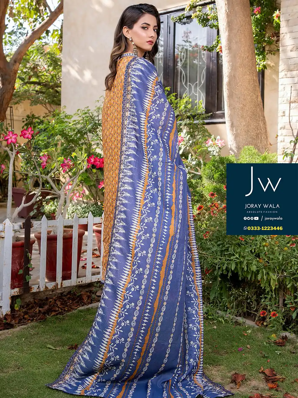 Zesh Cutwork Embroidered Lawn 2024 D6 by Zesh Textile available with free delivery at joraywala