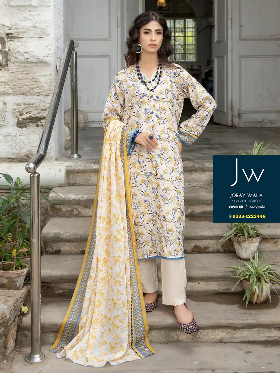 Zesh Summer Printed Lawn 2024 D3 available with free delivery at joraywala. 100% Original.