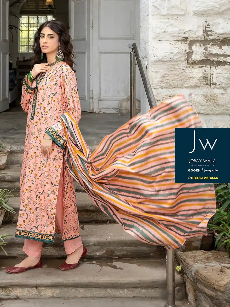 Zesh Summer Printed Lawn 2024 D7 available with free delivery at joraywala. 100% Original.