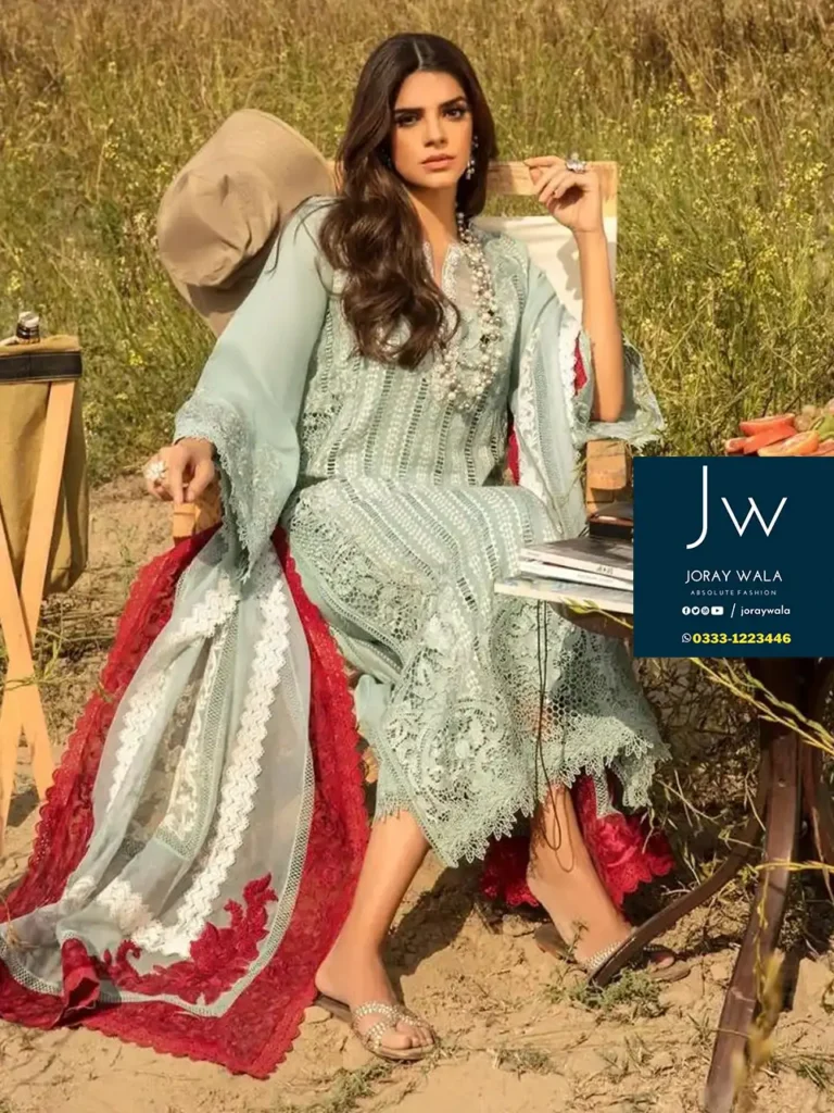 Partywear Fancy lawn Chikankari Mastercopy CXS-OPEL 3 pcs available at joraywala