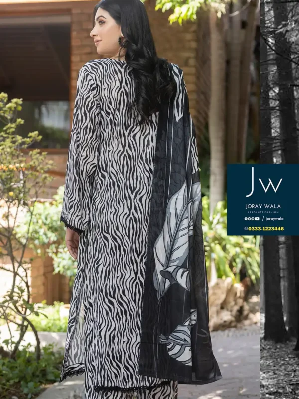 Iris allover black and white 3 pcs suit D2 with free delivery available at joraywala. AirJet Luxury Digital Printed Lawn Shirt. Airjet Luxury Digital Printed Lawn Dupatta. AirJet Luxury Digital Printed Trouser.