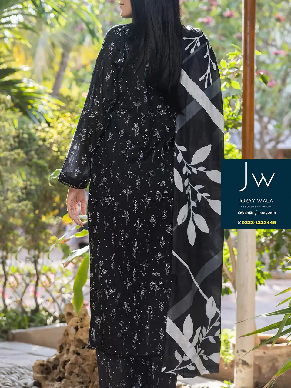 Iris allover black and white 3 pcs suit D3 with free delivery available at joraywala. AirJet Luxury Digital Printed Lawn Shirt. Airjet Luxury Digital Printed Lawn Dupatta. AirJet Luxury Digital Printed Trouser.