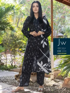 Iris allover black and white 3 pcs suit D3 with free delivery available at joraywala. AirJet Luxury Digital Printed Lawn Shirt. Airjet Luxury Digital Printed Lawn Dupatta. AirJet Luxury Digital Printed Trouser.