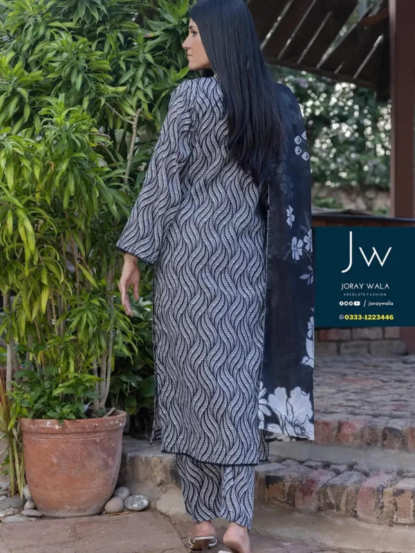 Iris allover black and white 3 pcs suit D8 with free delivery available at joraywala. AirJet Luxury Digital Printed Lawn Shirt. Airjet Luxury Digital Printed Lawn Dupatta. AirJet Luxury Digital Printed Trouser.