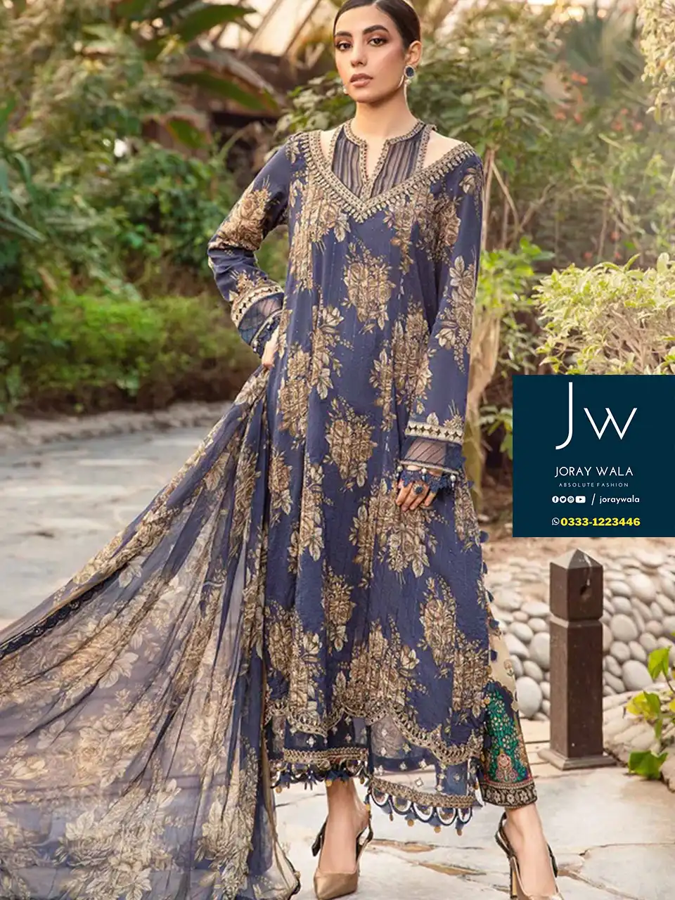Party wear fancy Lawn Master Copy MBL-MPT-2110-B-24 with free delivery available at joraywala