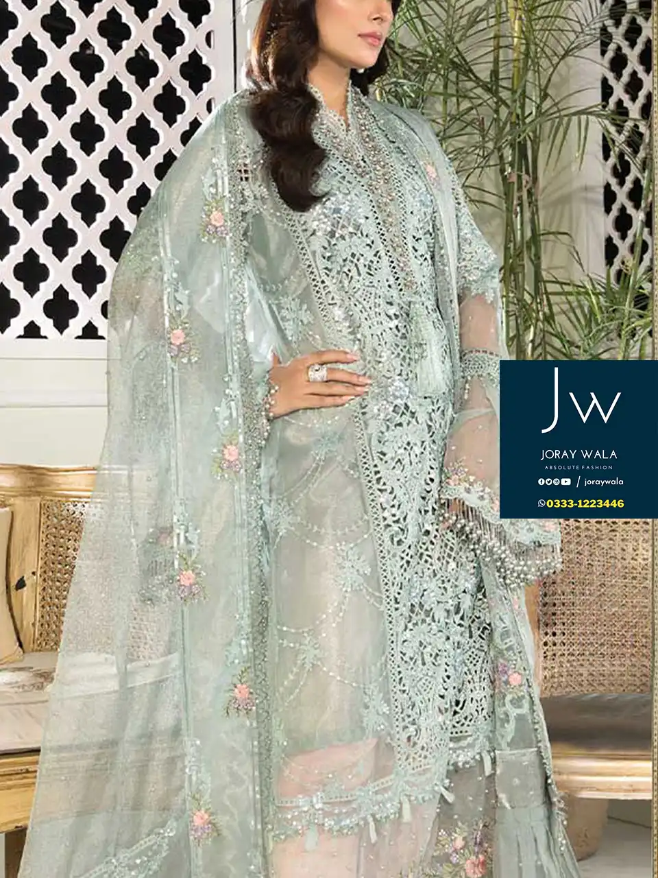 Partywear Semi stitched festive collection D1 available with free delivery at joraywala