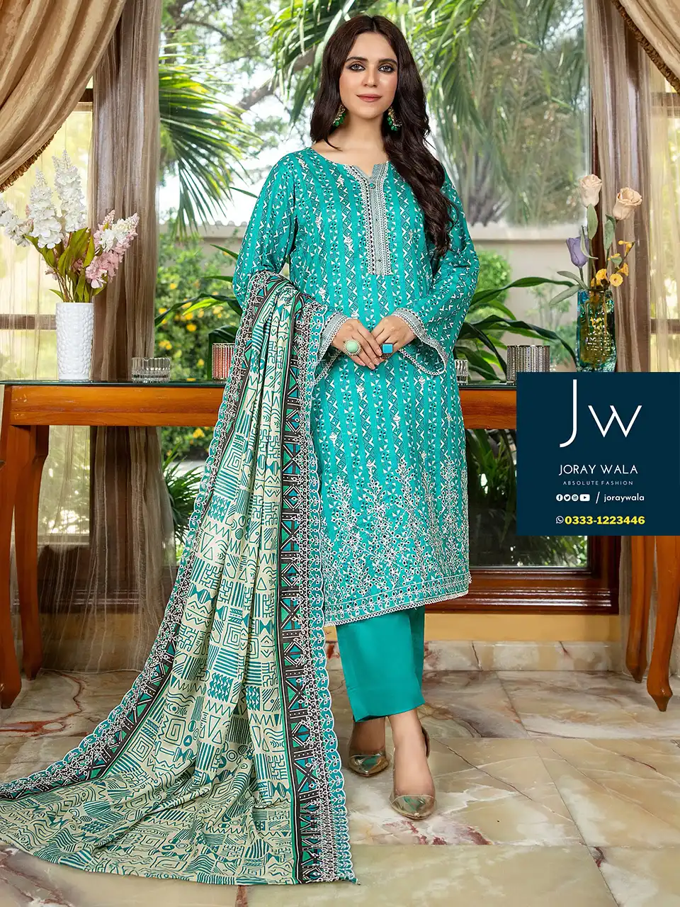 Zesh Cutwork Embroidered Lawn Edit 24 D7 available at joraywala with free delivery