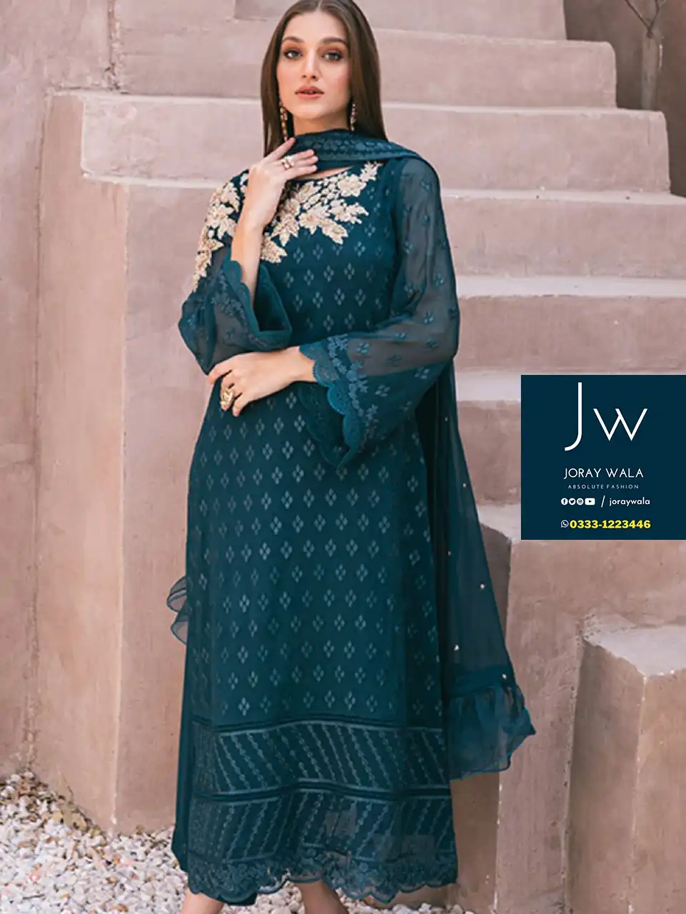 Partywear Formal festive collection Azure with free delivery available at joraywala