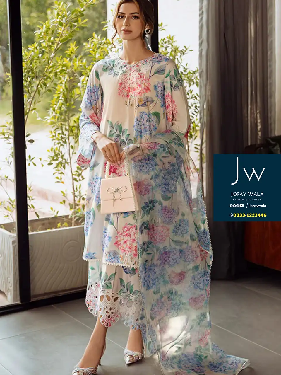 Swiss Lawn Vaniya Collection 2024 with free delivery available at joraywala