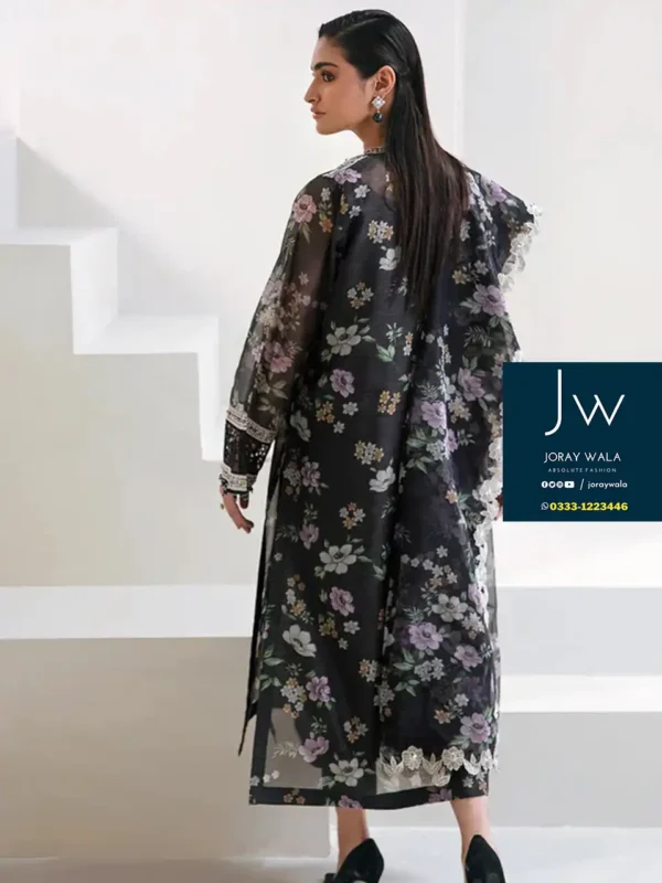 Partywear Baroque Fancy Embroidered 3Pcs suit with free delivery all over pakistan