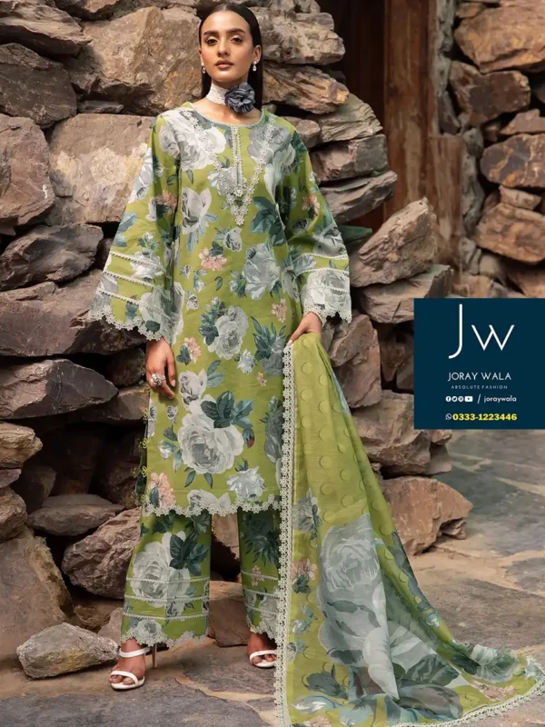 Baroque Partywear swiss lawn af-pl-6018 with free delivery available at joraywala