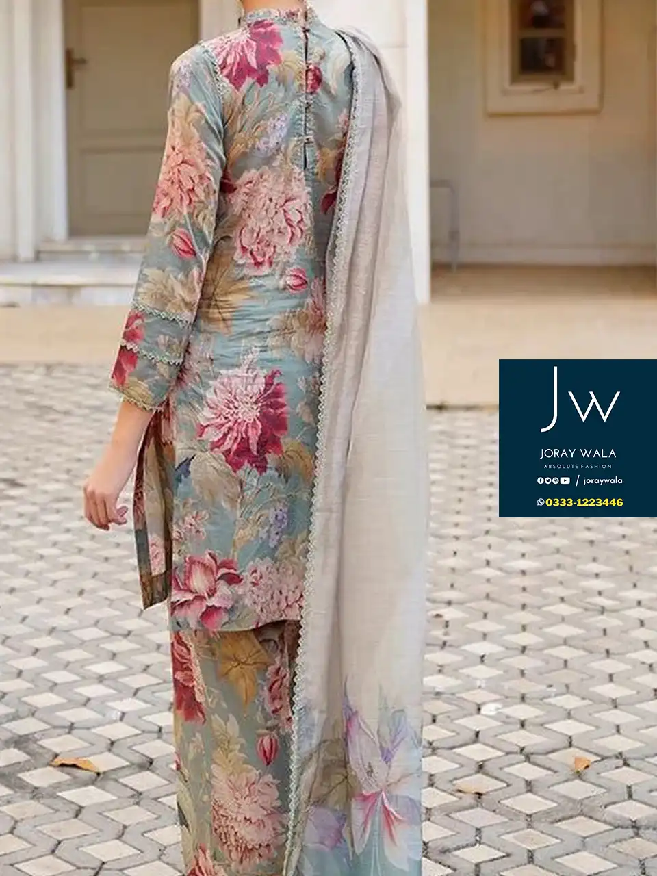 Partywear Fancy Emb lawn collection UE-212 with free delivery available at joraywala