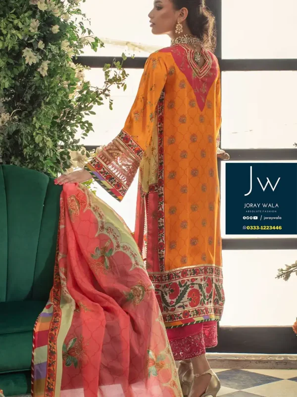 Partywear Annus abrar most demanding edition 3pcs suit mastercopy available at joraywala with free delivery all over Pakistan