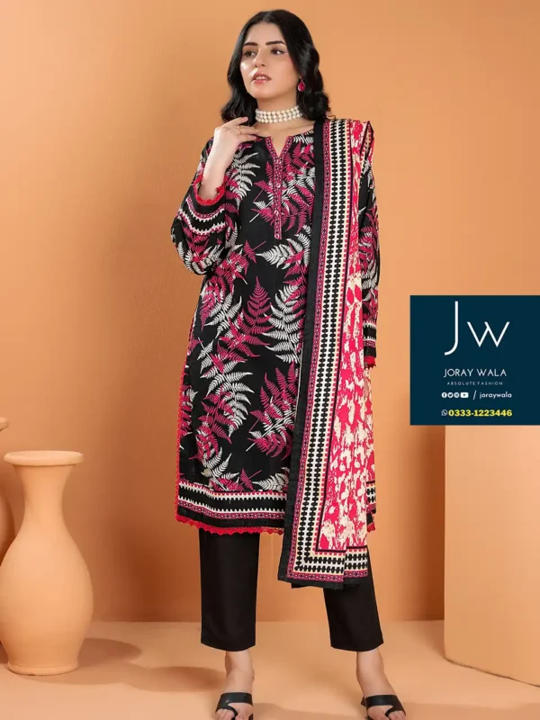 Zesh drop 1 khaddar printed 3 pcs suit available at joraywala