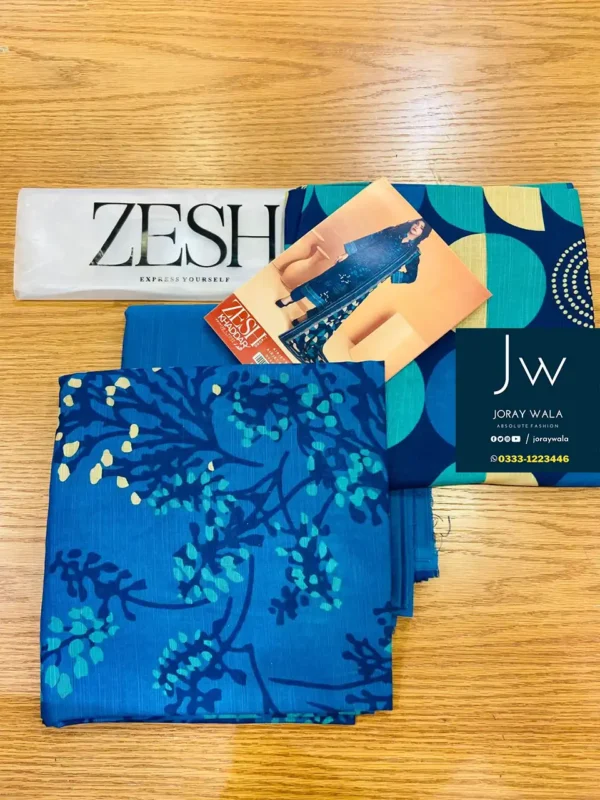 Zesh drop 1 khaddar printed 3 pcs D2 100percent original available at joraywala