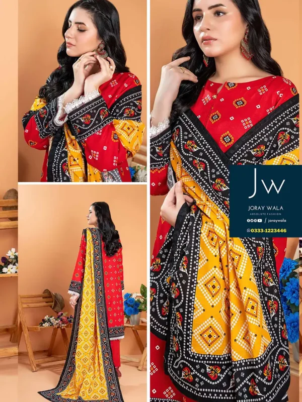 Zesh drop 1 khaddar printed 3 pcs D3 100percent original available at joraywala