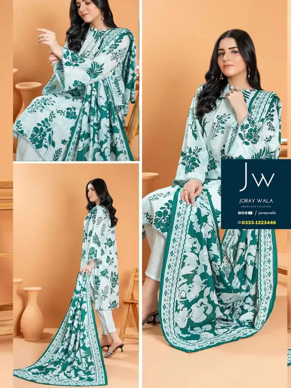 Zesh drop 1 khaddar printed 3 pcs D5 100percent original available at joraywala