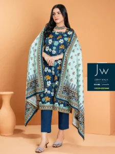 Zesh drop 1 khaddar printed 3 pcs D6 100percent original available at joraywala