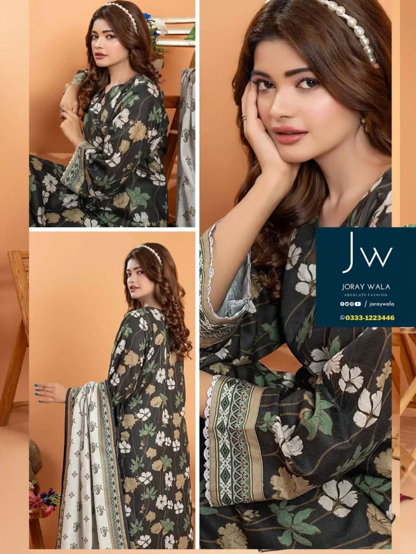 Zesh drop 1 khaddar printed 3 pcs D8 by zesh textile 100 percent original available at joraywala