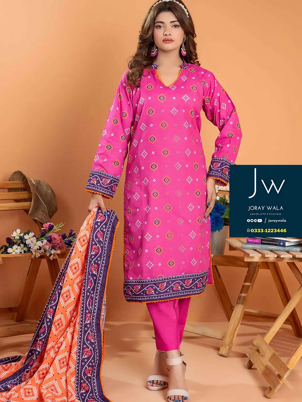 Zesh drop 1 khaddar printed 3 pcs D9 by zesh textile 100 percent original available at joraywala