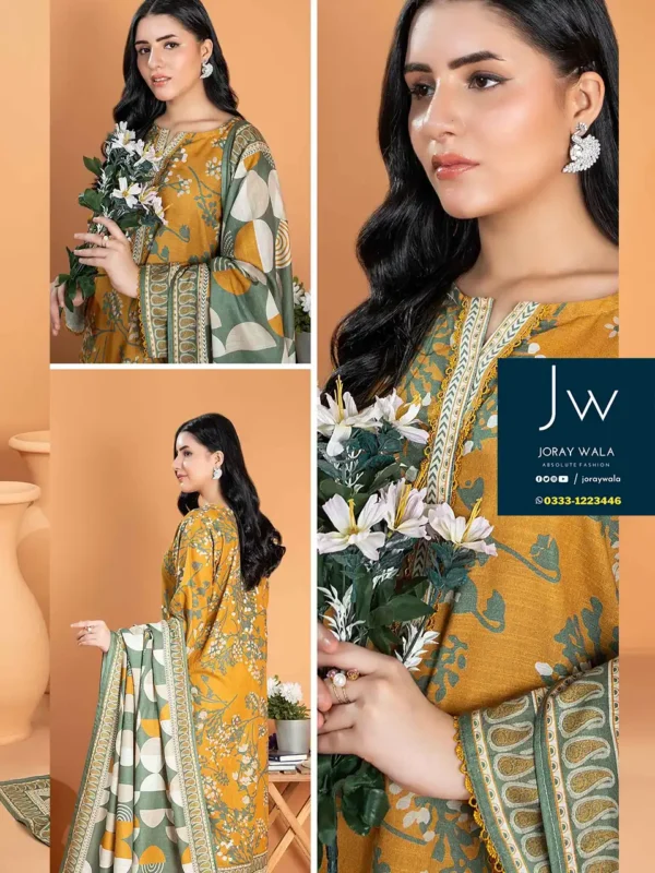 Zesh drop 1 khaddar printed 3 pcs D13 by zesh textile 100 percent original available at joraywala