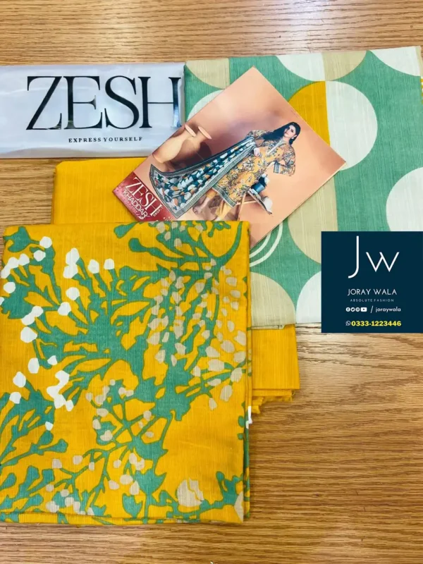 Zesh drop 1 khaddar printed 3 pcs D13 by zesh textile 100 percent original available at joraywala