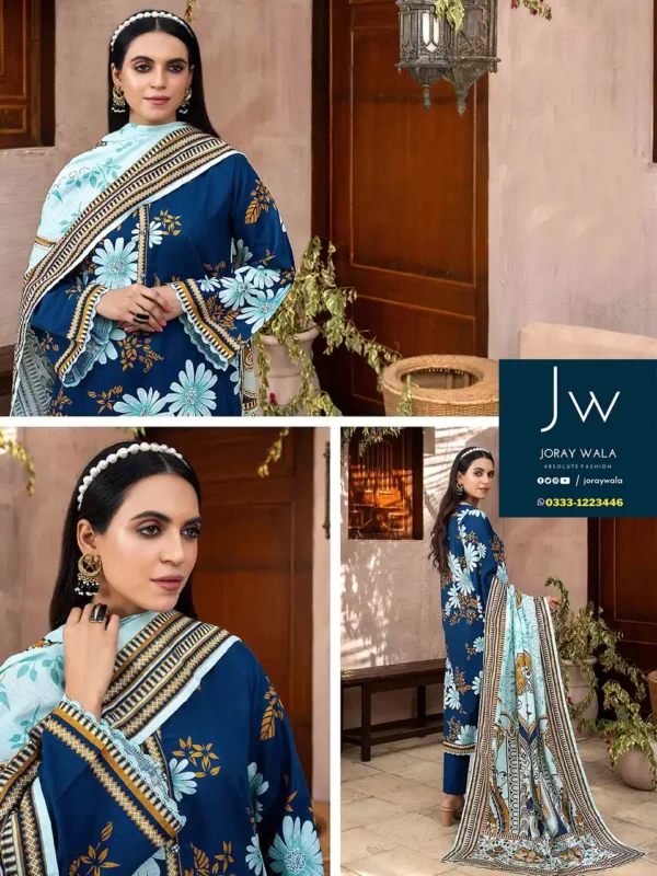 Zesh drop 2 khaddar printed 3 pcs D5 by zesh textile 100 percent original available at joraywala